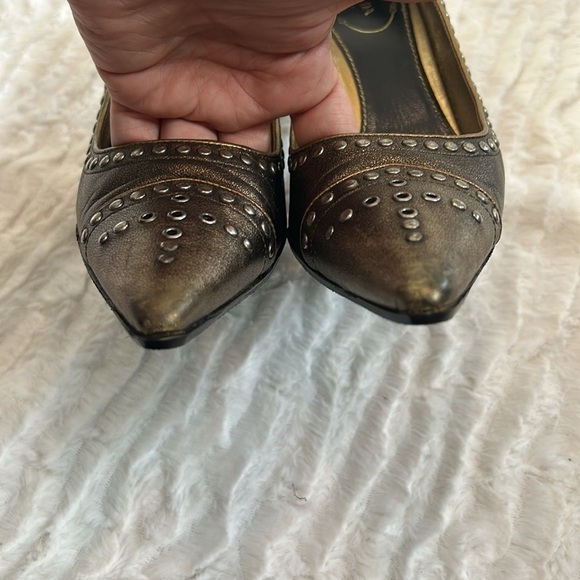 PRADA CALZATURE DONNA FUME STUD CAMMELLO SIZE 36.5 US 6.5 medieval stiletto heel - Picture 3 of 11